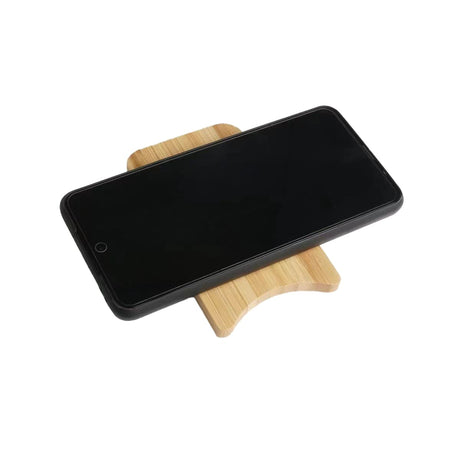 15w Bamboo Wireless Charger And Holder